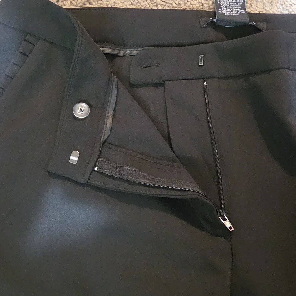 Zac & Rachel Black Dress Pants 14 Pleated Pocket Stretch Career NWOT - Picture 5 of 16